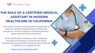 The Role of a Certified Medical Assistant in Modern Healthcare in California