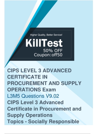 Master the CIPS L3M5 Exam with the Latest L3M5 Exam Questions