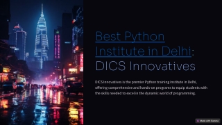 Best Python Institute in Pitampura- DICS Innovatives