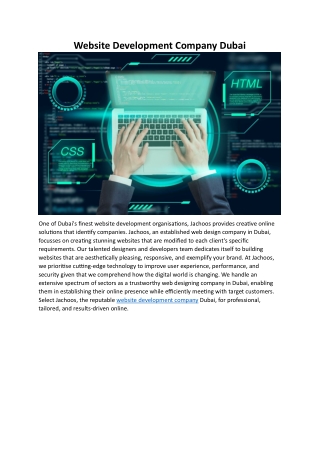 Website Development Company Dubai