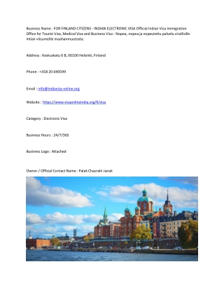 INDIA-COM-WEBSITE-FOR FINLAND CITIZENS