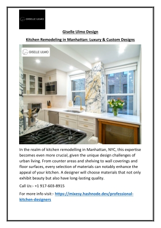 Kitchen Remodeling in Manhattan Luxury & Custom Designs