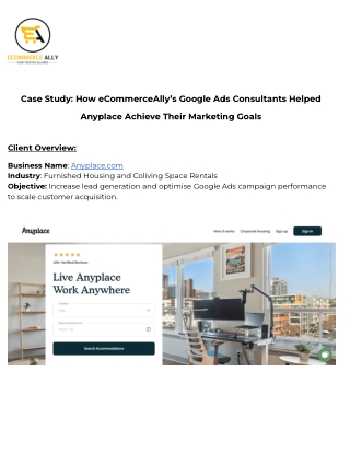 Case Study_ How eCommerceAlly’s Google Ads Consultants Helped Anyplace Achieve Their Marketing Goals