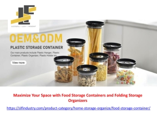 Maximize Your Space with Food Storage Containers and Folding Storage Organizers