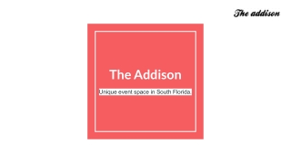 Unforgettable Wedding Reception at The Addison