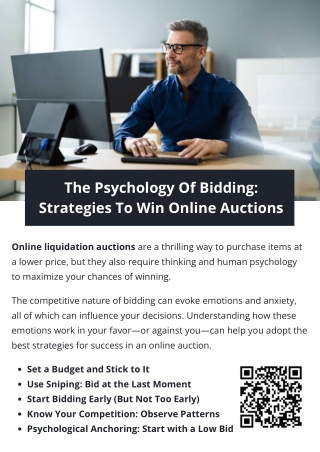 The Psychology Of Bidding Strategies To Win Online Auctions