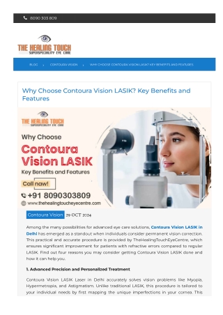 Contoura Vision LASIK in Delhi