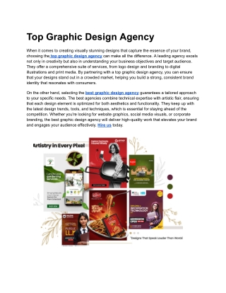 Top Graphic Design Agency