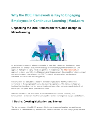 Why the DDE Framework is Key to Engaging Employees in Continuous Learning _ MaxLearn