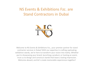 NS events and Exhibitions Fzc.: Stand Contractors in Dubai