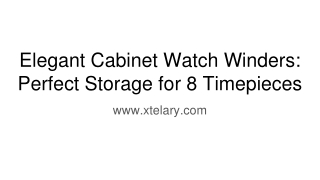 Elegant Cabinet Watch Winders_ Perfect Storage for 8 Timepieces