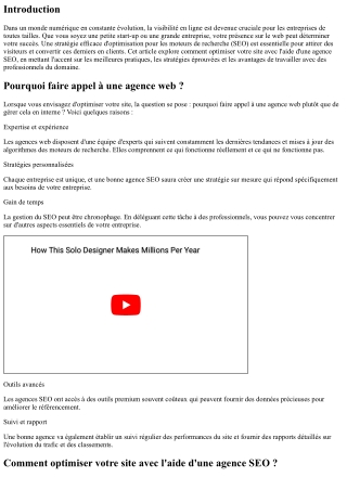 Comment optimiser votre site avec l'aide d'une agence SEO ?