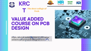 Value Added Course on PCB Design