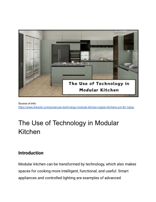 The Use of Technology in Modular