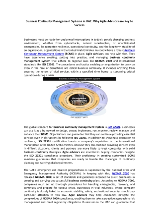 Business Continuity Management Systems in UAE