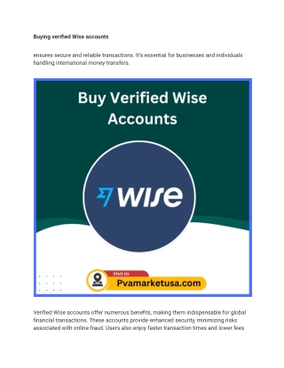 Top 14 Sites to Buy Verified Wise Account