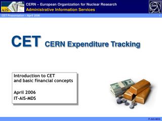 CET CERN Expenditure Tracking