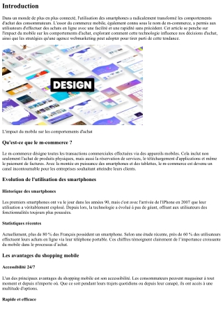 L'impact du mobile sur les comportements d'achat