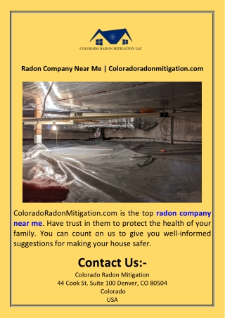 Radon Company Near Me  Coloradoradonmitigation.com
