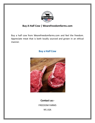 Buy A Half Cow Wearefreedomfarms