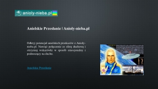 Anielskie Przesłanie | Anioly-nieba.pl