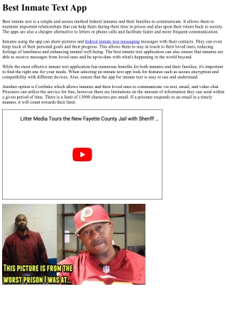 Best Inmate Text App