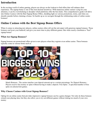 Online Casinos that Offer the Best Welcome Bonuses