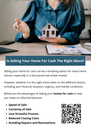 Is Selling Your Home For Cash The Right Move?