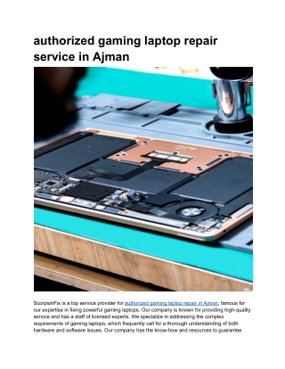 authorized gaming laptop repair service in Ajman