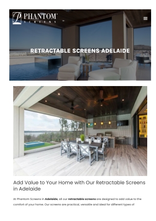 Retractable Screens Adelaide