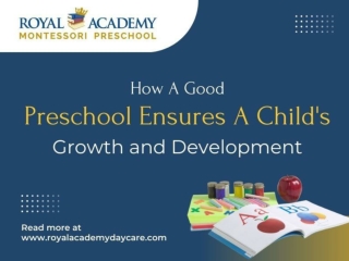 How A Good Preschool Ensures A Child's Growth and Development