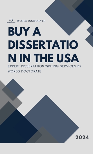 Buy a Dissertation in the USA