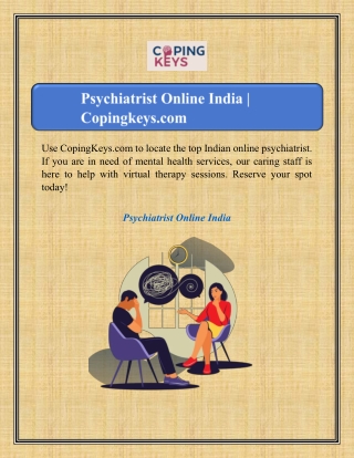 Psychiatrist Online India | Copingkeys.com