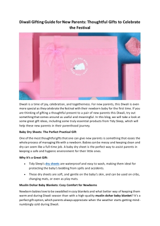Diwali Gifting Guide for New Parents Thoughtful Gifts to Celebrate the Festival