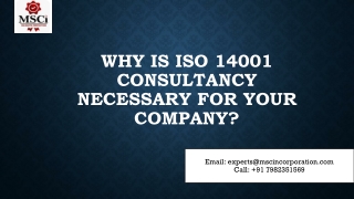 Why is ISO 14001 Consultancy necessary for your