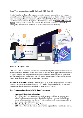 Bundle DFY Suite 3.0 Agency