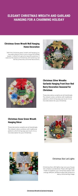 Elegant Christmas Wreath and Garland Hanging for a Charming Holiday