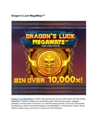 Dragon's Luck MegaWays™