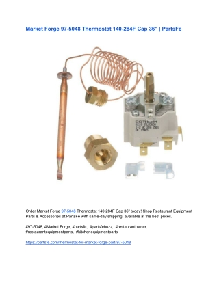 Market Forge 97-5048 Thermostat 140-284F Cap 36_ _ PartsFe