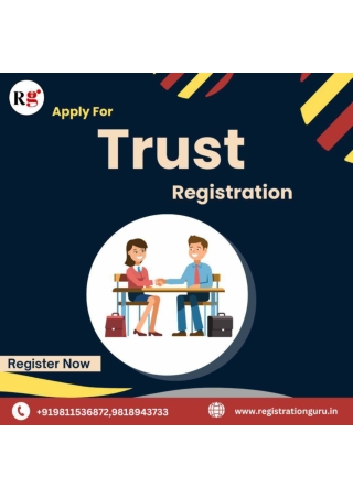 Trust Registration online in India..