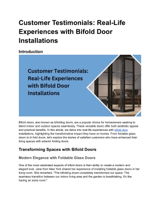 Customer Testimonials_ Real-Life Experiences with Bifold Door Installations