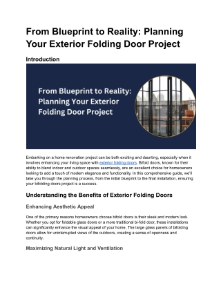 From Blueprint to Reality_ Planning Your Exterior Folding Door Project
