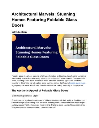 Architectural Marvels_ Stunning Homes Featuring Foldable Glass Doors