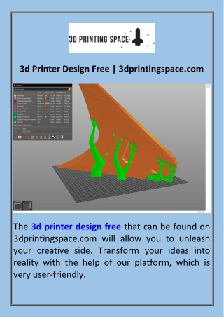 3d Printer Design Free  3dprintingspace.com