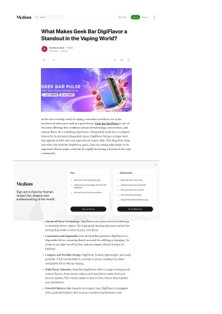 Is Geek Bar DigiFlavor the Right Choice for On-the-Go Vapers?