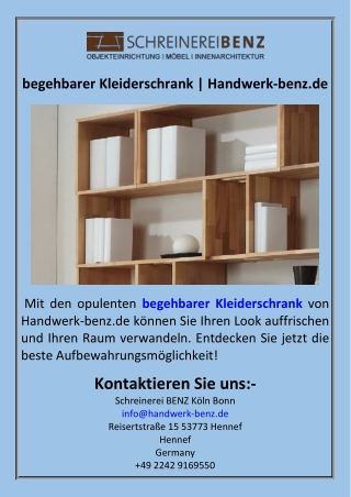 begehbarer Kleiderschrank  Handwerk-benz.de