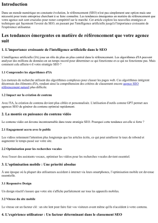 Les tendances émergentes en matière de référencement que votre agence suit