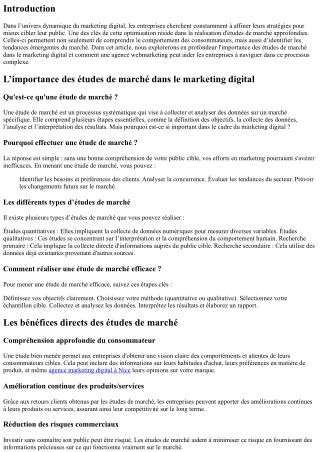 L’importance des études de marché dans le marketing digital