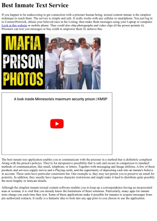 Finest Inmate Textual content Assistance