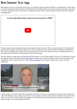 Best Inmate Text App